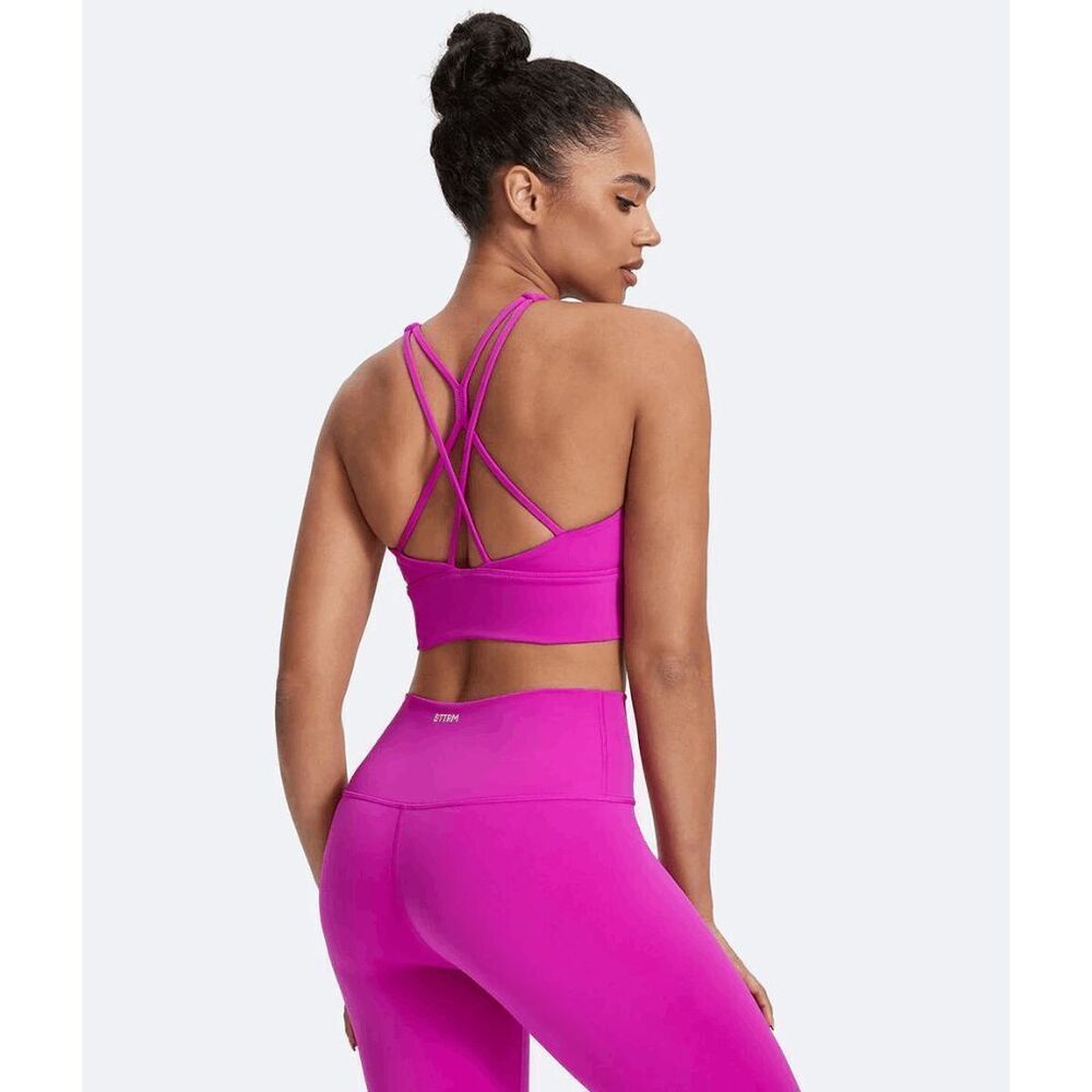 Betterme 2pcs Sculpting Fit Pink Set Pilates Shorts And Straps Support Bra S Nwt — image 8 of 8